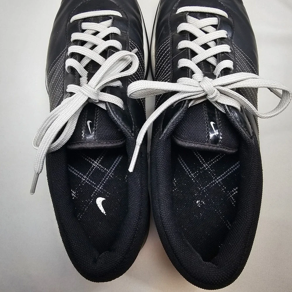 Nike Delight Women's Golf Shoes Size 9 Black White Leather Soft Spikes 335938-00